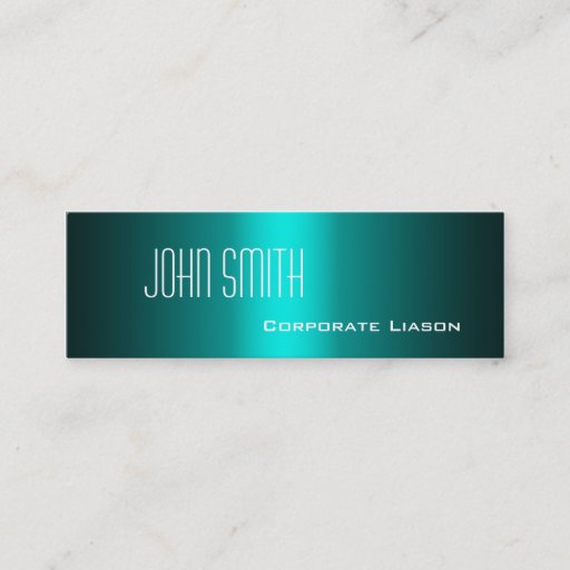Customizable Shades of Aqua Skinny Business Cards