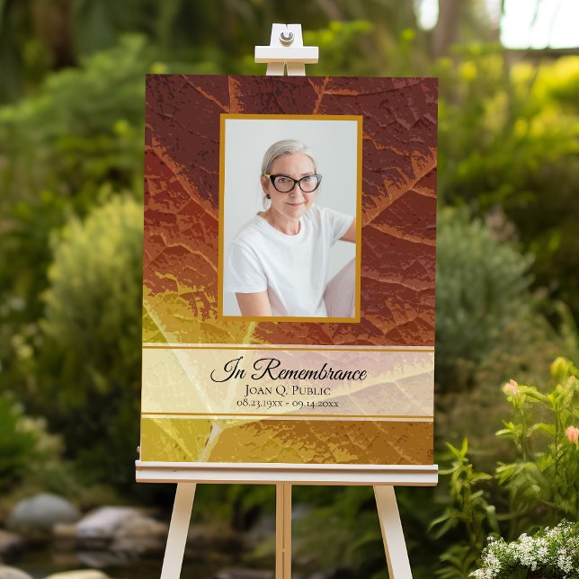 Shades of Autumn Celebration of Life Funeral Foam Board (Creator Uploaded)