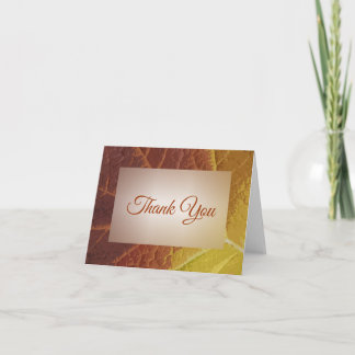 Shades of Autumn Leaf Thank You Card