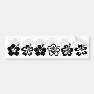 Shades of Black Hibiscus flower Bumper Sticker