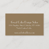 Shades of Blonde 3 Hair Color Style Business Card (Back)