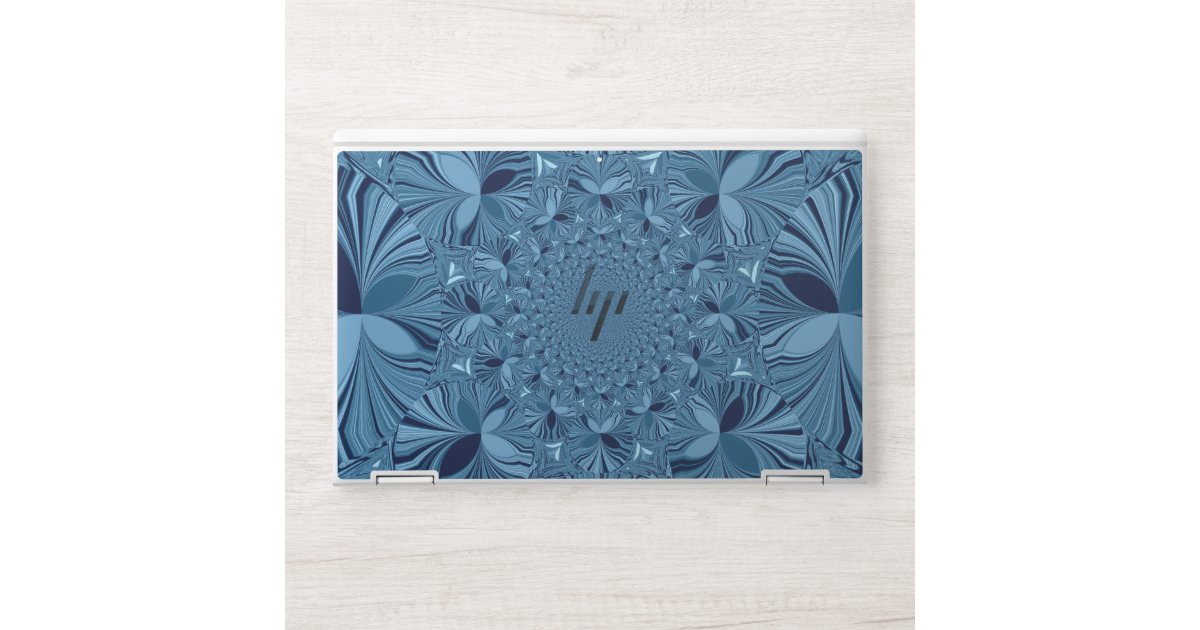 Shades of Blue 17 Inch Laptop Skin Template Zazzle