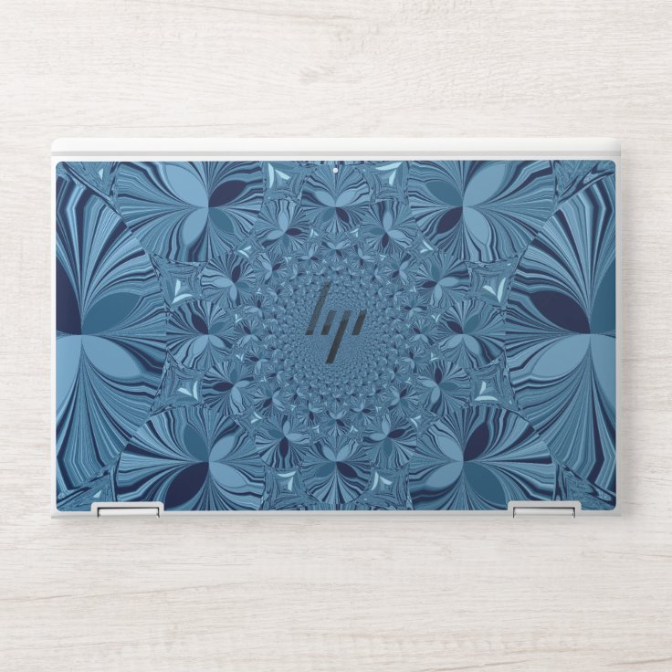 Shades of Blue 17 Inch Laptop Skin Template | Zazzle