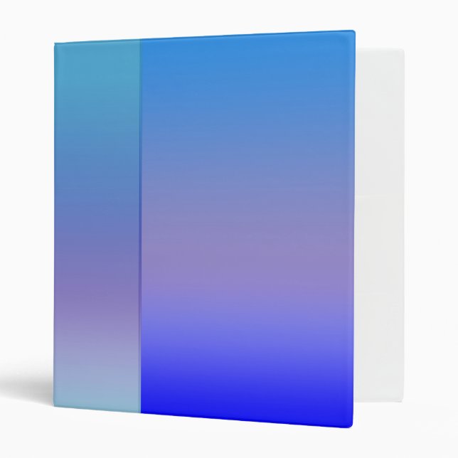 Shades of Blue 3 Ring Binder (Front/Inside)