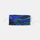 Shades of Blue Adult Cloth Face Mask (Front, Folded)