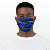 Shades of Blue Adult Cloth Face Mask (Worn)