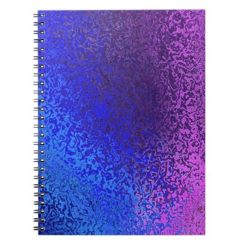 Shades of Blue and Purple Spiral Binder Notebook