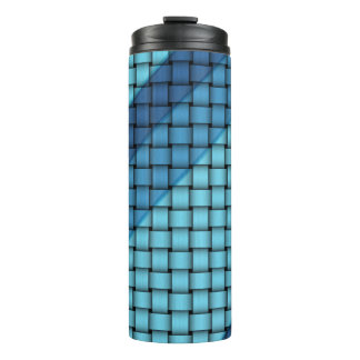 Shades of Blue Basket Weave Pattern Tumblers