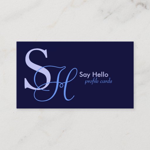 Customizable Shades of Blue Business Card