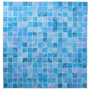 Shades Of Blue Cube Look Pattern Cloth Napkin by JLBIMAGES at Zazzle