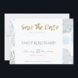 SHADES OF BLUE DAHLIA PATTERN SAVE THE DATE<br><div class="desc">If you need any further customisation or any other matching items,  please feel free to contact me at yellowfebstudio@gmail.com</div>