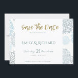 SHADES OF BLUE DAHLIA PATTERN SAVE THE DATE<br><div class="desc">If you need any further customisation or any other matching items,  please feel free to contact me at yellowfebstudio@gmail.com</div>