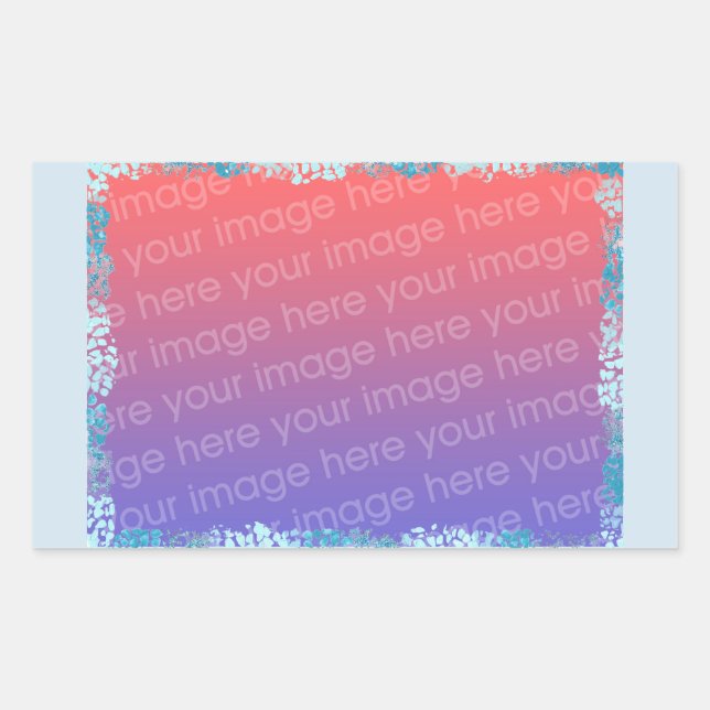 Shades of Blue Dots, Sparkles Add Photo Stickers (Front)