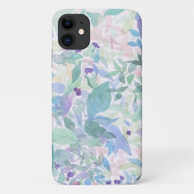 Shades of Blue Floral Phone Case (Back)