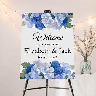 Shades of Blue Florals Foam Board