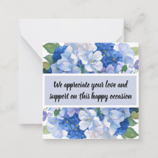 Shades of Blue Florals Note Card