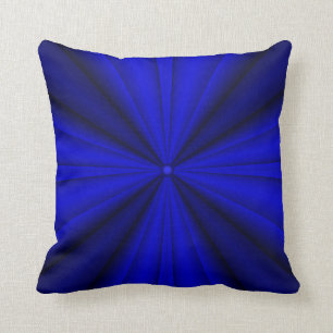 Shades of Blue Folds Throw Pillow