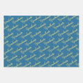 Shades of Blue - Graduate Patterns Wrapping Paper Sheets | Zazzle