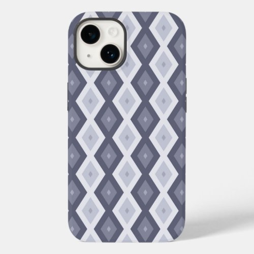Shades of blue gray diamond pattern Case_Mate iPhone 14 case