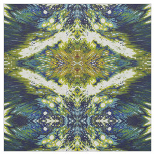 Shades of Blue & Green Boho Fabric by the yard