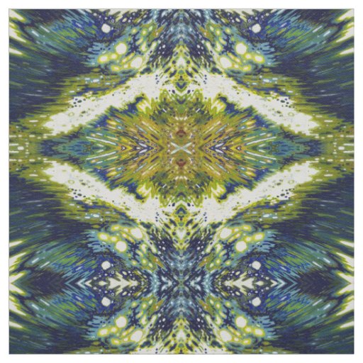 Shades of Blue & Green Boho Fabric by the yard