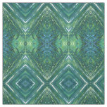 Shades of Blue Green &amp; Grey Boho Fabric 'Portugal