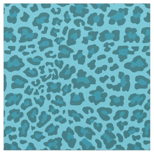 Shades of Blue Leopard Fabric