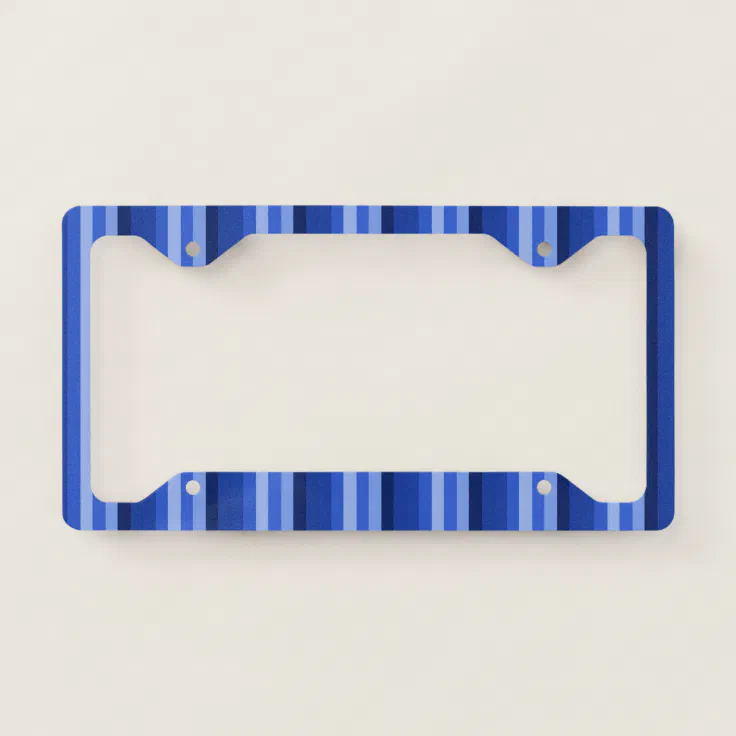 Shades of Blue License Plate Frame Zazzle