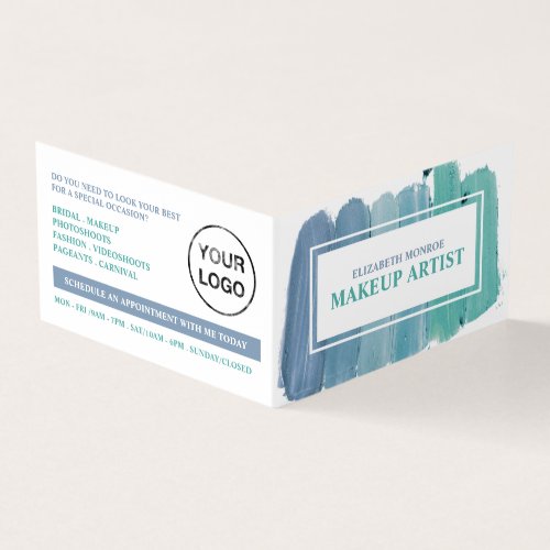 Shades Of Blue Makeup Artist Loyalty Card Business Card