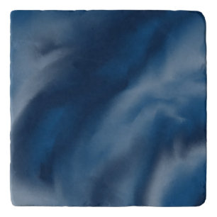 Shades of blue marble Trivet