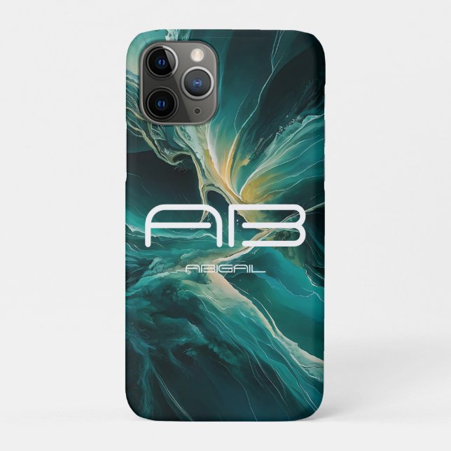 Shades of Blue: Ocean Dreams Personalizable Case-Mate iPhone Case (Back)