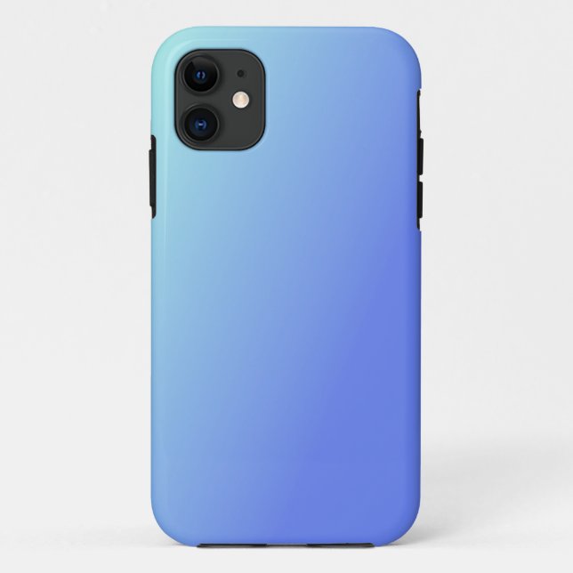 Shades of Blue, Ombre iPhone 11 Cover (Back)