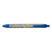 Shades of Blue Pattern Daffodils Pen (Back)