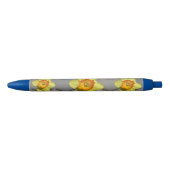 Shades of Blue Pattern Daffodils Pen (Front)