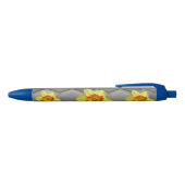 Shades of Blue Pattern Daffodils Pen (Top)