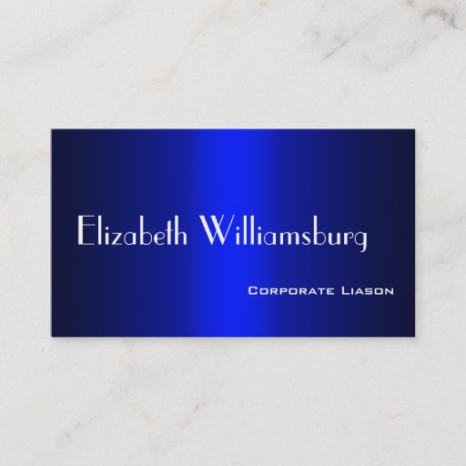 Customizable Shades of Blue Professional Standard Business Card