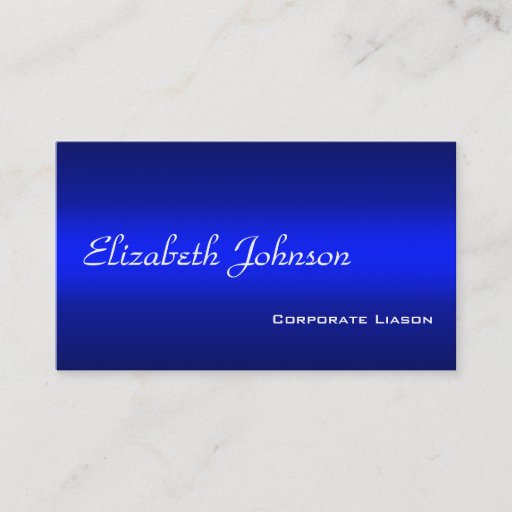 Customizable Shades of Blue Professional Standard Business Card