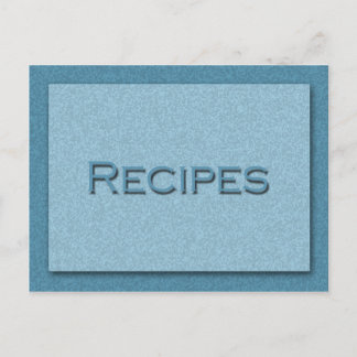 Shades of Blue Recipe Card