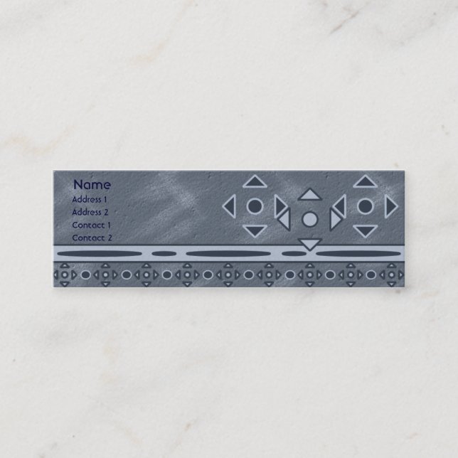 Shades of Blue Skinny Profile Card (Front)