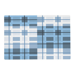 Shades of Blue Sophisticated Geometric Pattern Placemat