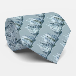 Shades of Blue Spruce Coniferous Trees Wilderness Neck Tie