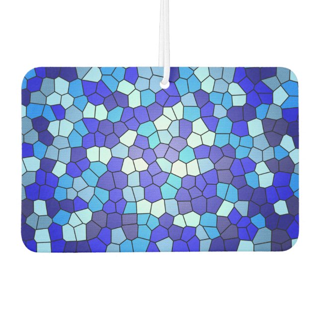 Shades Of Blue Stained Glass by Shirley Taylor Air Freshener (Front)