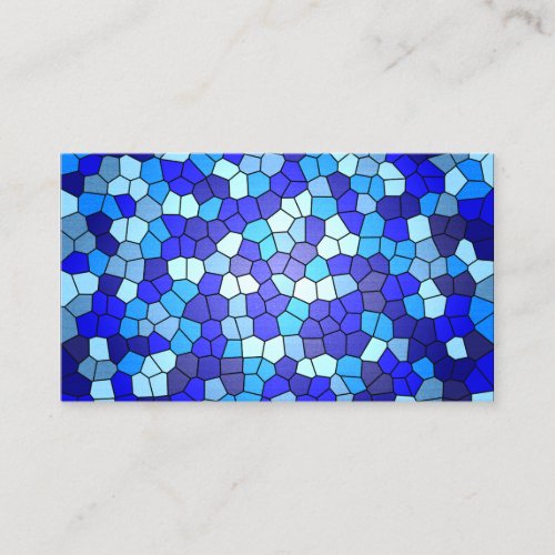 Shades Of Blue Stained Glass by Shirley Taylor Business Card