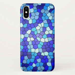 Shades of Blue Stained Glass by Shirley Taylor iPhone X Case