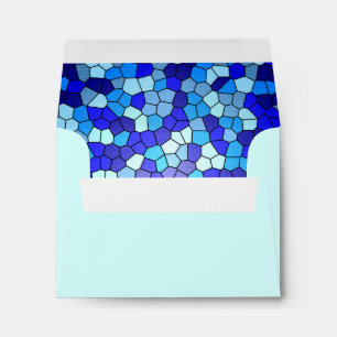 Shades Of Blue Stained Glass by Shirley Taylor Envelope
