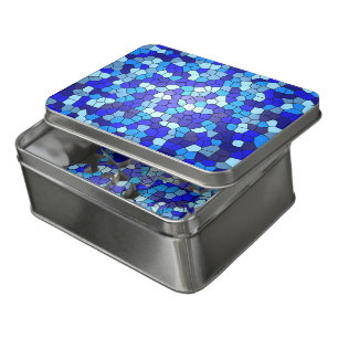 Shades of Blue Stained Glass by Shirley Taylor Jigsaw Puzzle