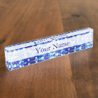 Shades Of Blue Stained Glass by Shirley Taylor