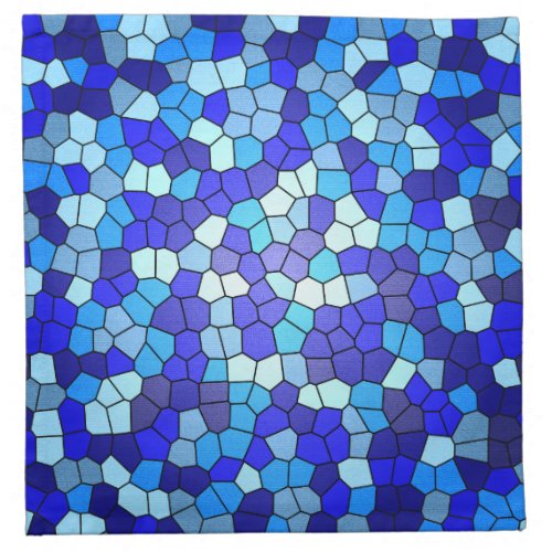 Shades of Blue Stained Glass by Shirley Taylor Napkin