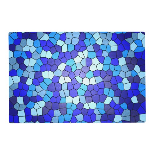 Shades of Blue Stained Glass by Shirley Taylor Placemat