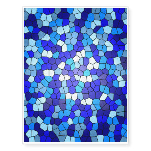 Shades of Blue Stained Glass by Shirley Taylor Temporary Tattoos